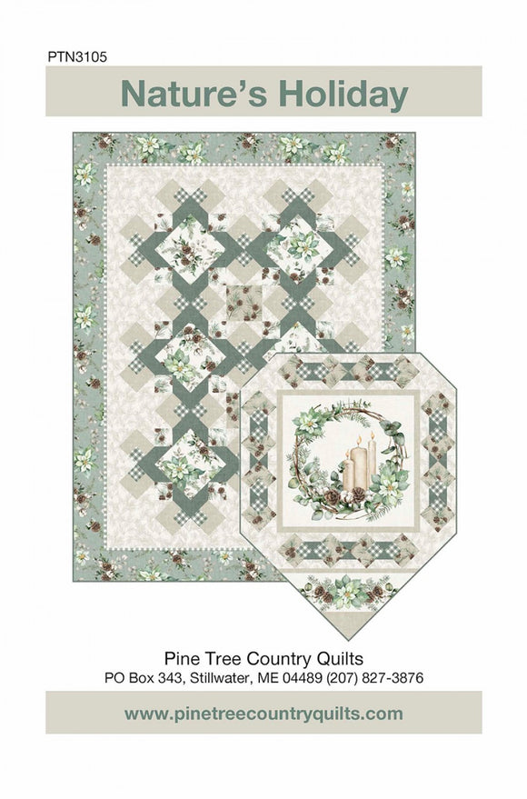 Nature’s Holiday Quilt Pattern by Pine Tree Country Quilts