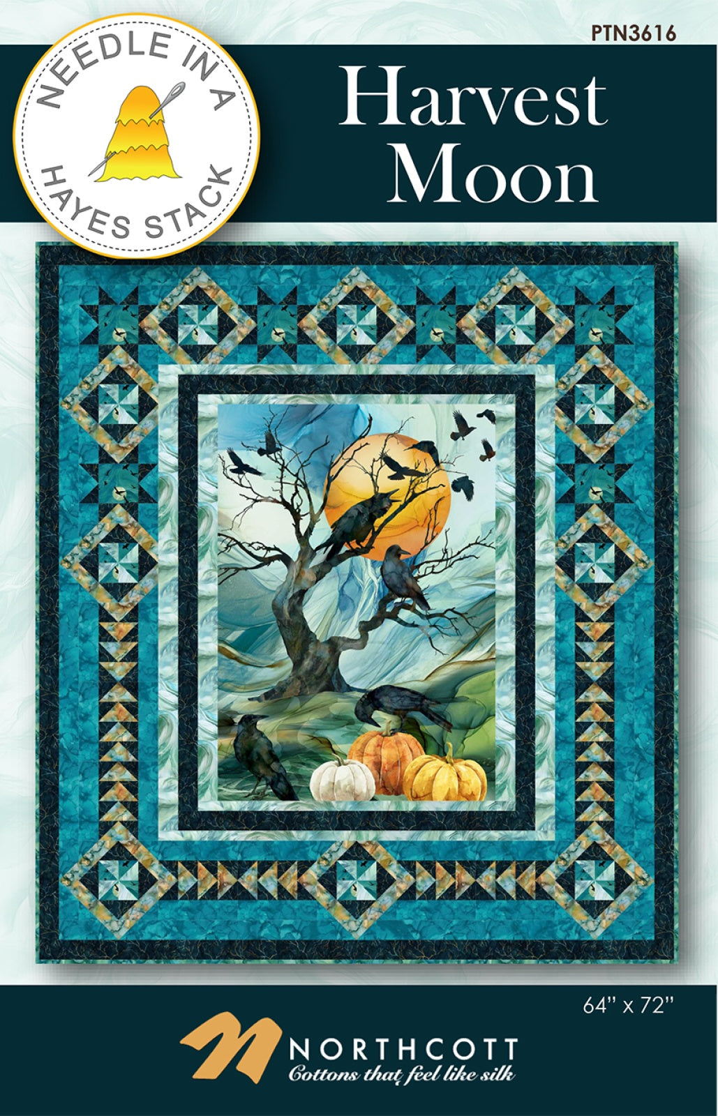 Harvest Moon Quilt Pattern - Needle In A Hayes Stack - 64" x 72"