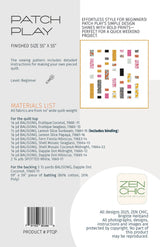 Back fo the Patch Play Quilt Pattern by Zen Chic