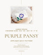 Purple Pansy Downloadable Pattern by Thelma Quilts