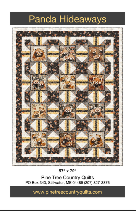 Panda Hideaways Downloadable Pattern by Pine Tree Country Quilts