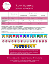 Back of the Party Bunting Downloadable Pattern by Penny Spool Quilts Pattern