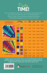 Back of the Party Time Downloadable Pattern by Christa Quilts