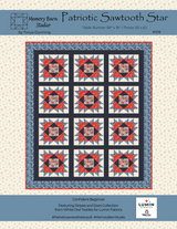 Patriotic Sawtooth Star Downloadable Pattern by Memory Bard Studio