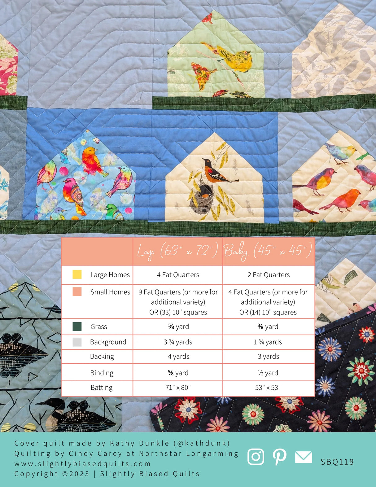 Back of the Nest Quilt Pattern by Slightly Biased Quilts