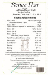 Back of the Picture That Pattern by Quilting Renditions