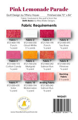 Back of the Pink Lemonade Parade Downloadable Pattern By Needle In A Hayes Stack