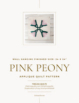 Pink Peony Downloadable Pattern by Thelma Quilts