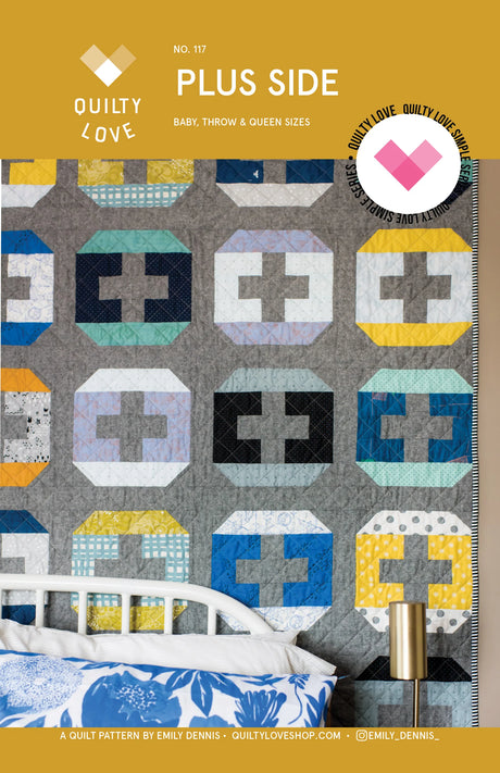 Plus Side Quilt Pattern by Quilty Love