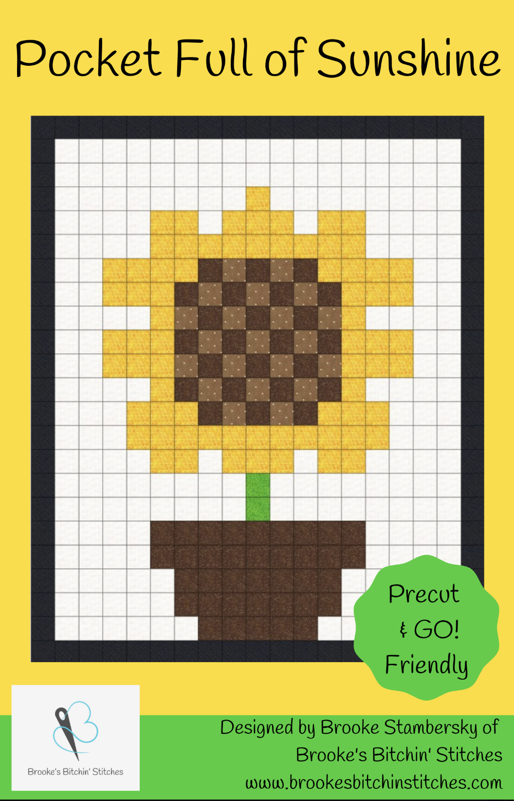 Pocket Full of Sunshine Downloadable Pattern By Brooke's Bitchin' Stitches