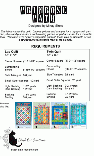 Back of the Primrose Path Downloadable Pattern by Black Cat Creations