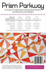 Back of the Prism Parkway Quilt Pattern by Sassafras Lane Design