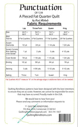 Back of the Punctuation Downloadable Pattern by Quilting Renditions