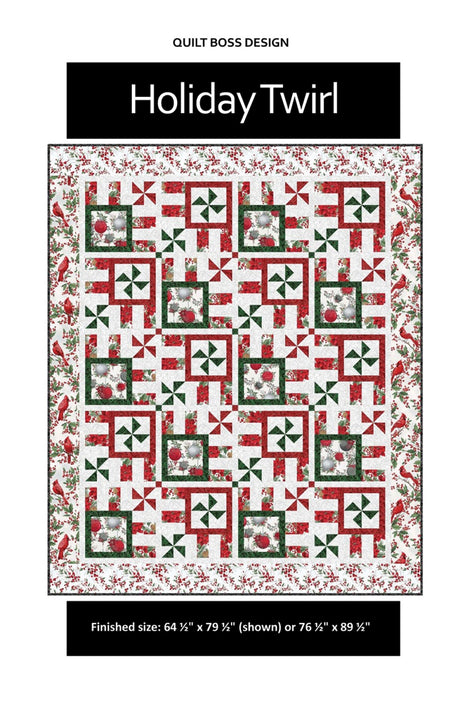 Holiday Twirl Quilt Pattern by Quilt Boss Design