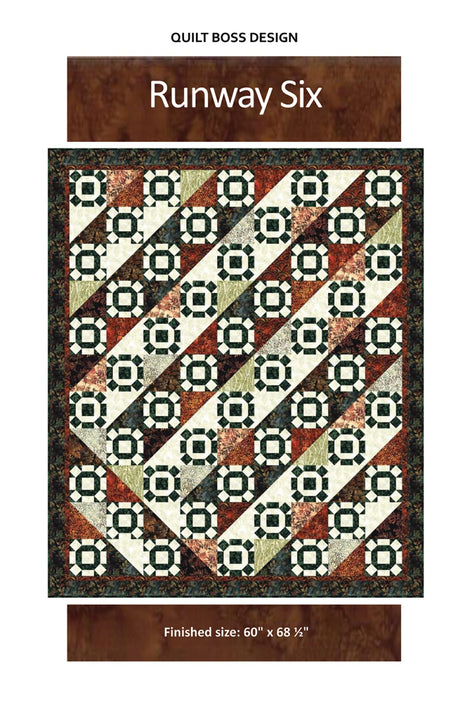 Runway Six Quilt Pattern by Quilt Boss Design
