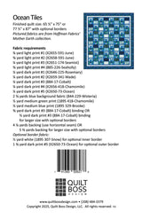 Back of the Ocean Tiles Quilt Pattern by Quilt Boss Design