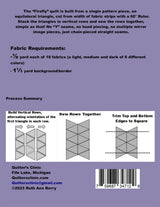 Back of the Firefly Pattern Quilt Pattern by Quilters Clinic
