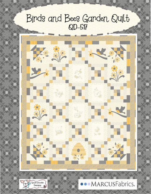 Birds and Bees Garden Quilt Pattern by Quilt Doodle Designs
