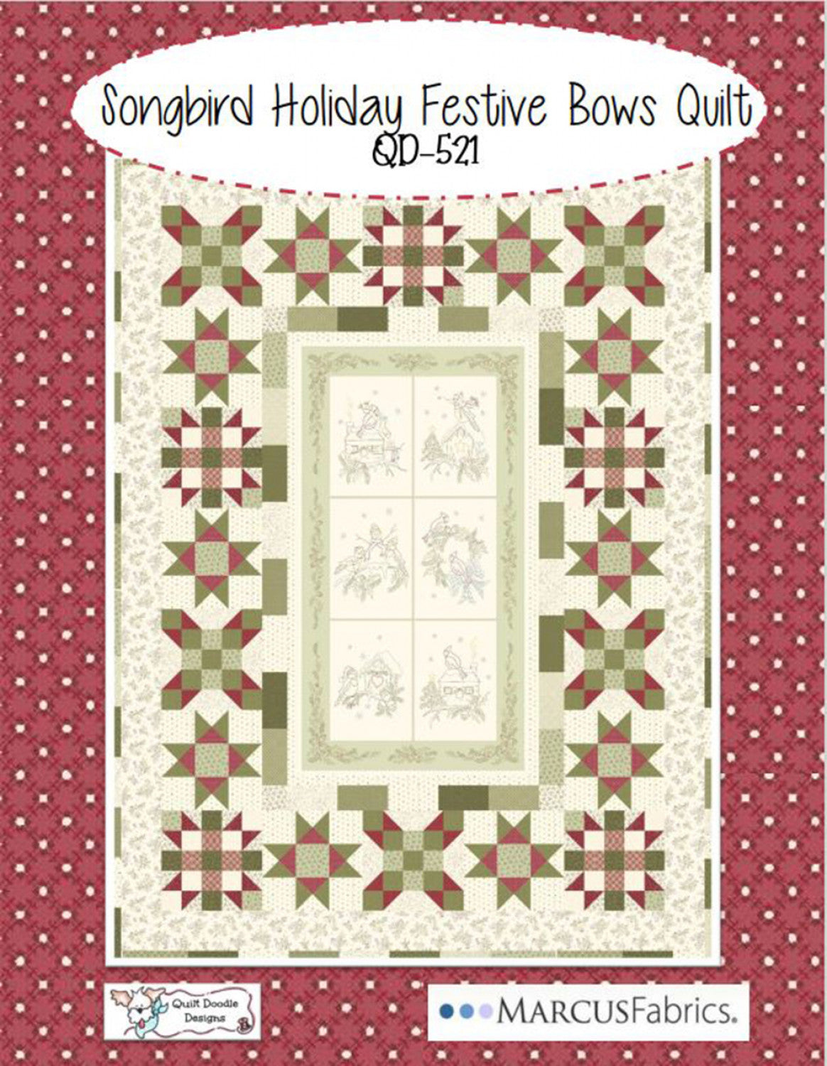 Songbird Holiday Quilt Pattern by Quilt Doodle Designs