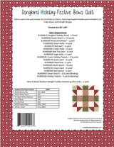 Back of the Songbird Holiday Quilt Pattern by Quilt Doodle Designs