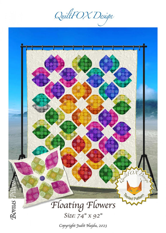 Floating Flowers Quilt Pattern by QuiltFox