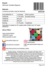 Back of the Post It Quilt Pattern by QuiltFox