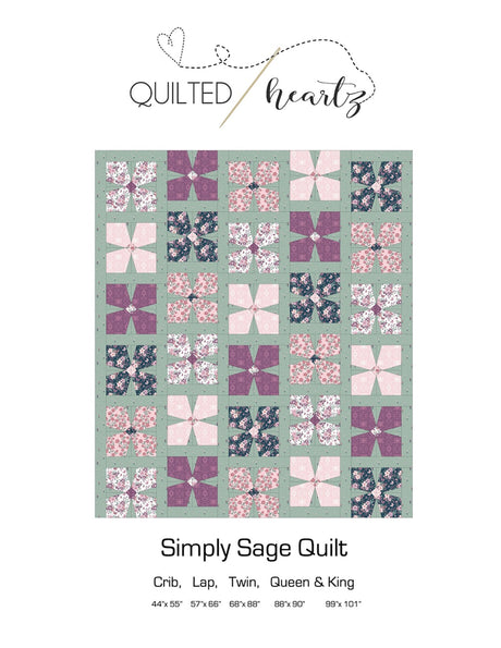 Simply Sage Quilt Pattern by Quilted Heartz