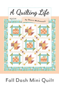 Fall Dash Mini Quilt Pattern by Quilting Life Designs