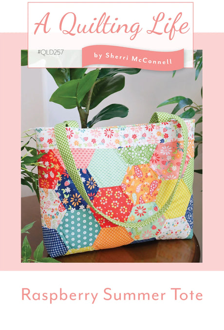 Raspberry Summer Tote by Quilting Life Designs