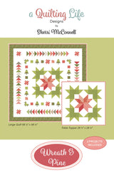 Wreath & Pine Quilt & Table Topper Quilt Pattern by Quilting Life Designs