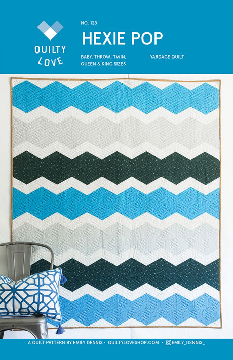 Hexie Pop Quilt Pattern by Quilty Love