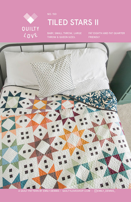 Tiled Stars II Quilt pattern by Quilty Love