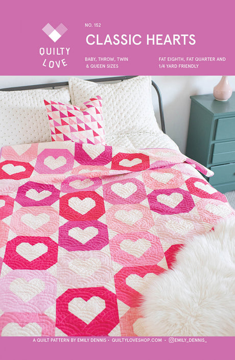 Classic Hearts Quilt Pattern by Quilty Love