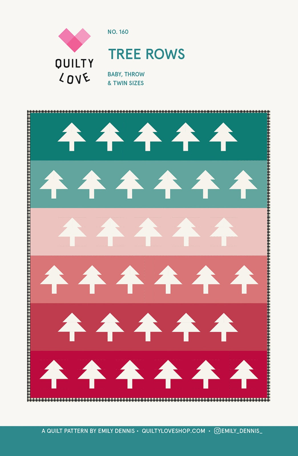 Tree Rows Quilt Pattern by Quilty Love