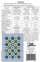 Back of the Splendor Quilt Patter by Quilt Moments