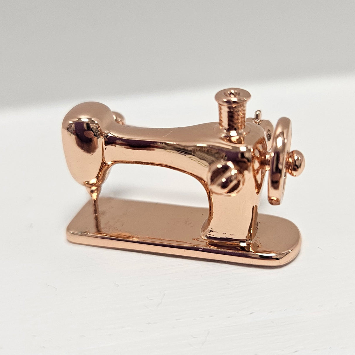 Back of the Sewing Machine Brooch Pin Rose Gold by Quilt Spot