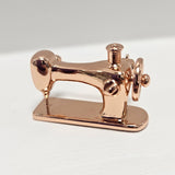 Back of the Sewing Machine Brooch Pin Rose Gold by Quilt Spot