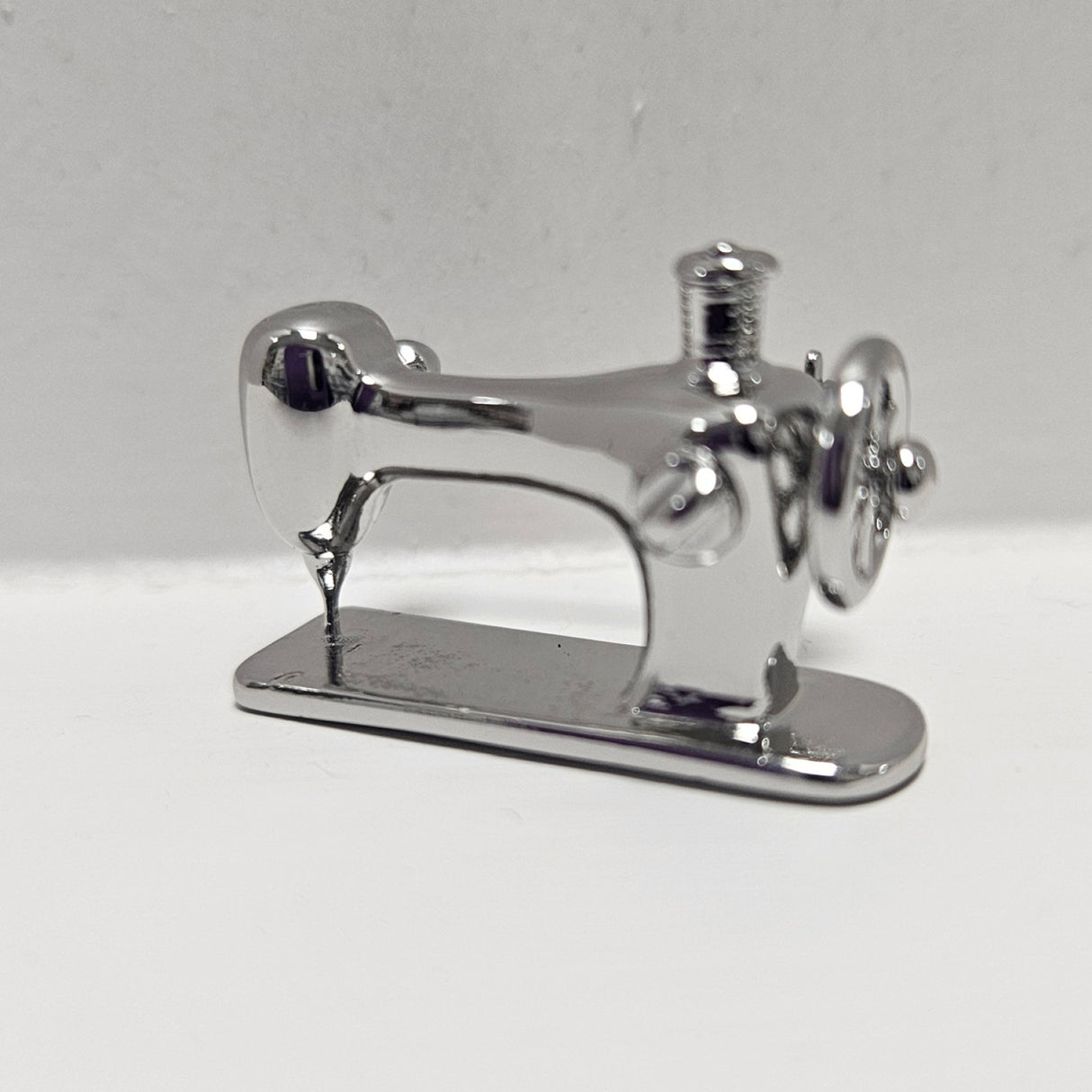 Back of the Sewing Machine Brooch Pin Silver by Quilt Spot