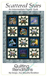 Scattered Stars Quilt Pattern by Quilting Renditions
