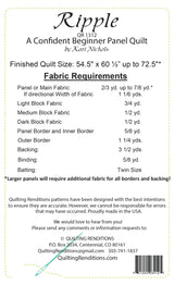 Back of the Beveled Quilt Pattern by Quilting Renditions