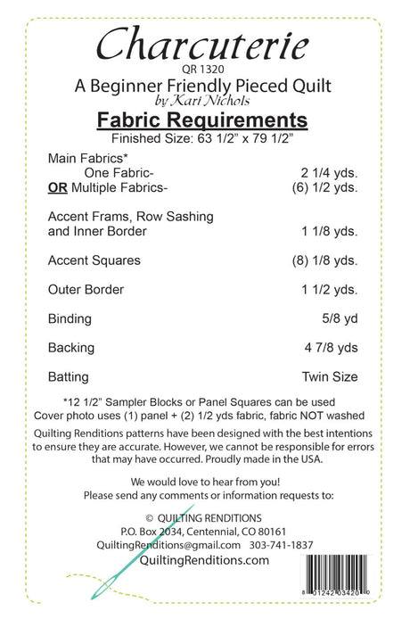 Charcuterie Quilt Pattern