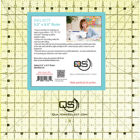 Quilter's Select Non-Slip Ruler 9-1/2in x 9-1/2in by Quilter's Select