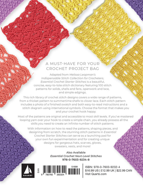 Back of the Essential Crochet Starter Stitches by Quarto Books