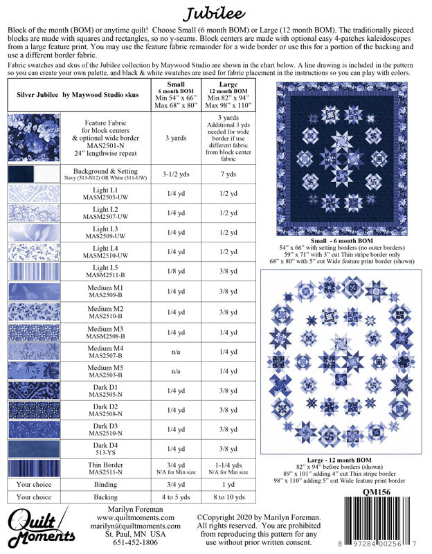 Jubilee Quilt Pattern