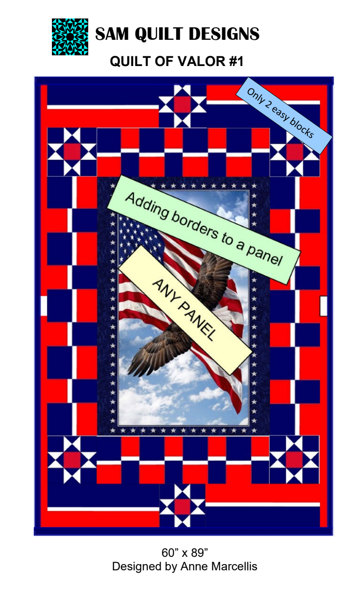 Quilt Of Valor #1 Downloadable Pattern by Sam Quilt Designs