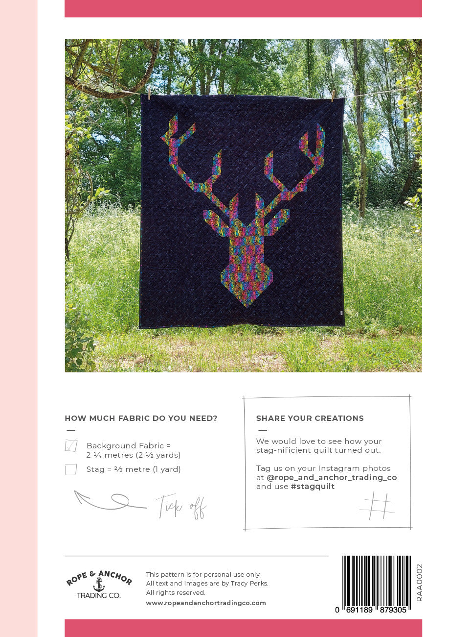 Stag Pattern The Stag Quilt Pattern – Quilting Books Patterns and Notions