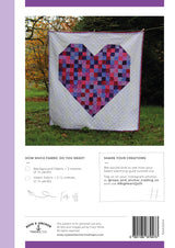 Back of the The Big Heart Quilt Pattern by Rope and Anchor Trading Co