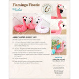 Back of the Flamingo Floatie Soft Toy Pattern by Pudgy Plushie