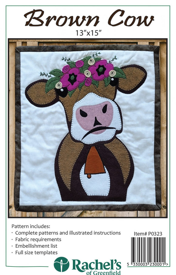 Brown Cow Wall Quilt Pattern by Rachels Of Greenfield
