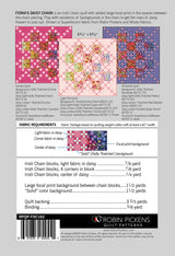 Back of the Fiona’s Daisy Chain Quilt Pattern by Robin Pickens, Inc